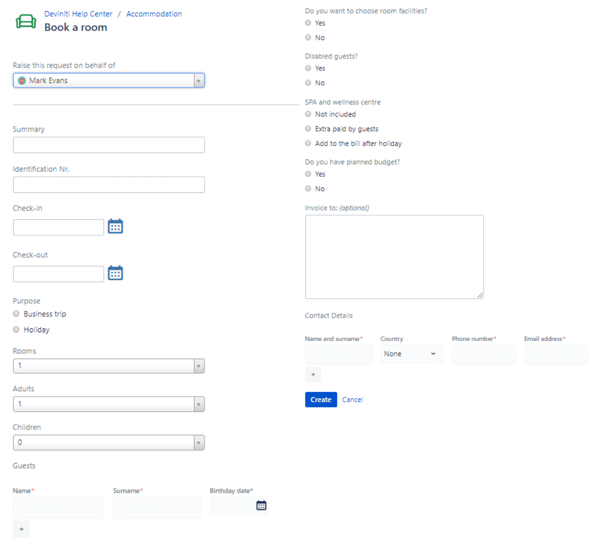 A Request Form after advanced customization with Extension for Jira Service Management