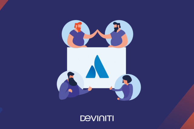 Deviniti illustration with Atlassian logo