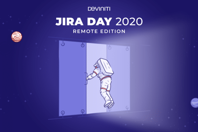 Jira Day 2020 poster with an astronaut