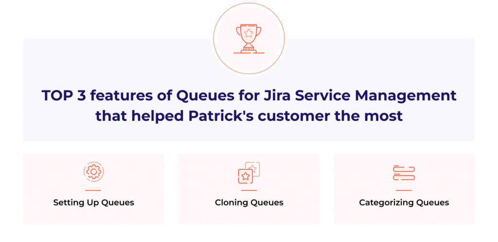 top 3 features of queues for jira service management 