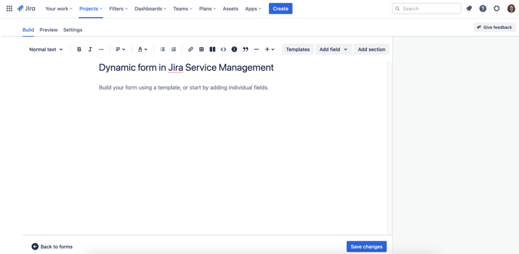 Dynamic Forms Jira Service Management