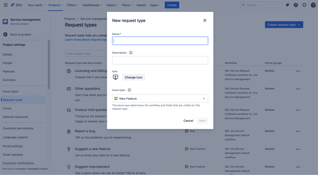 Forms Jira Service Management