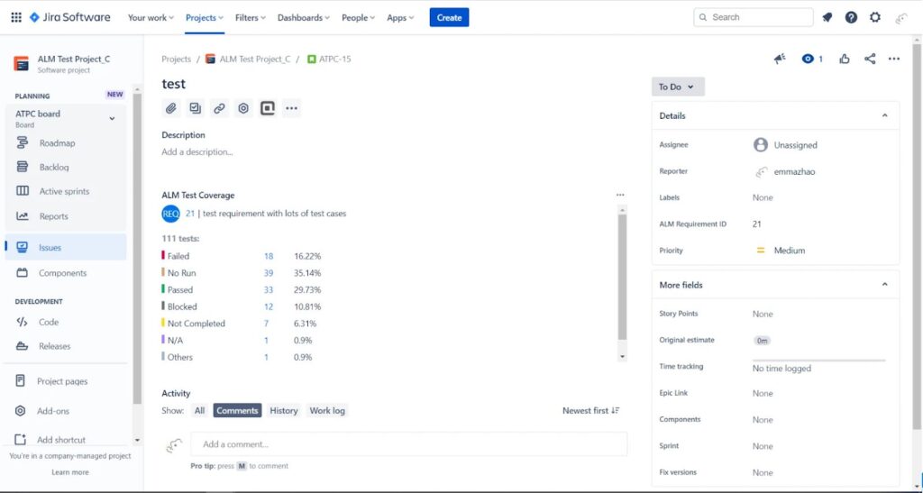 ALM Test Management for Jira Cloud