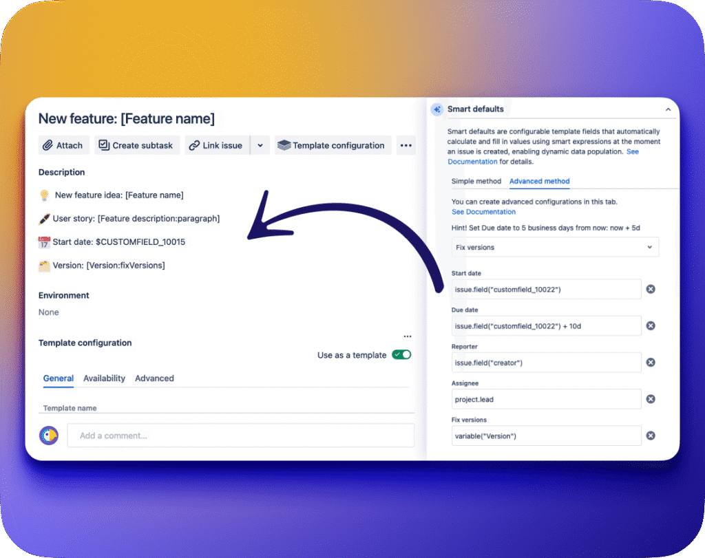 Issue Templates Jira Autocomplete