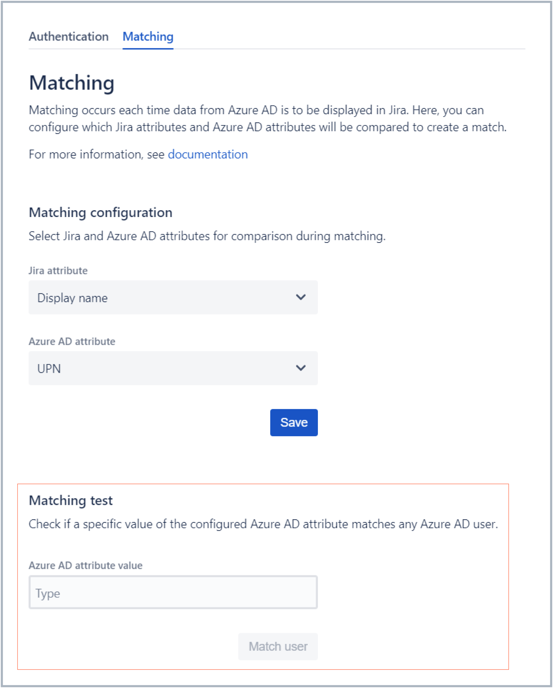 Jira Active Directory integration with Azure AD Attributes - Matching Test