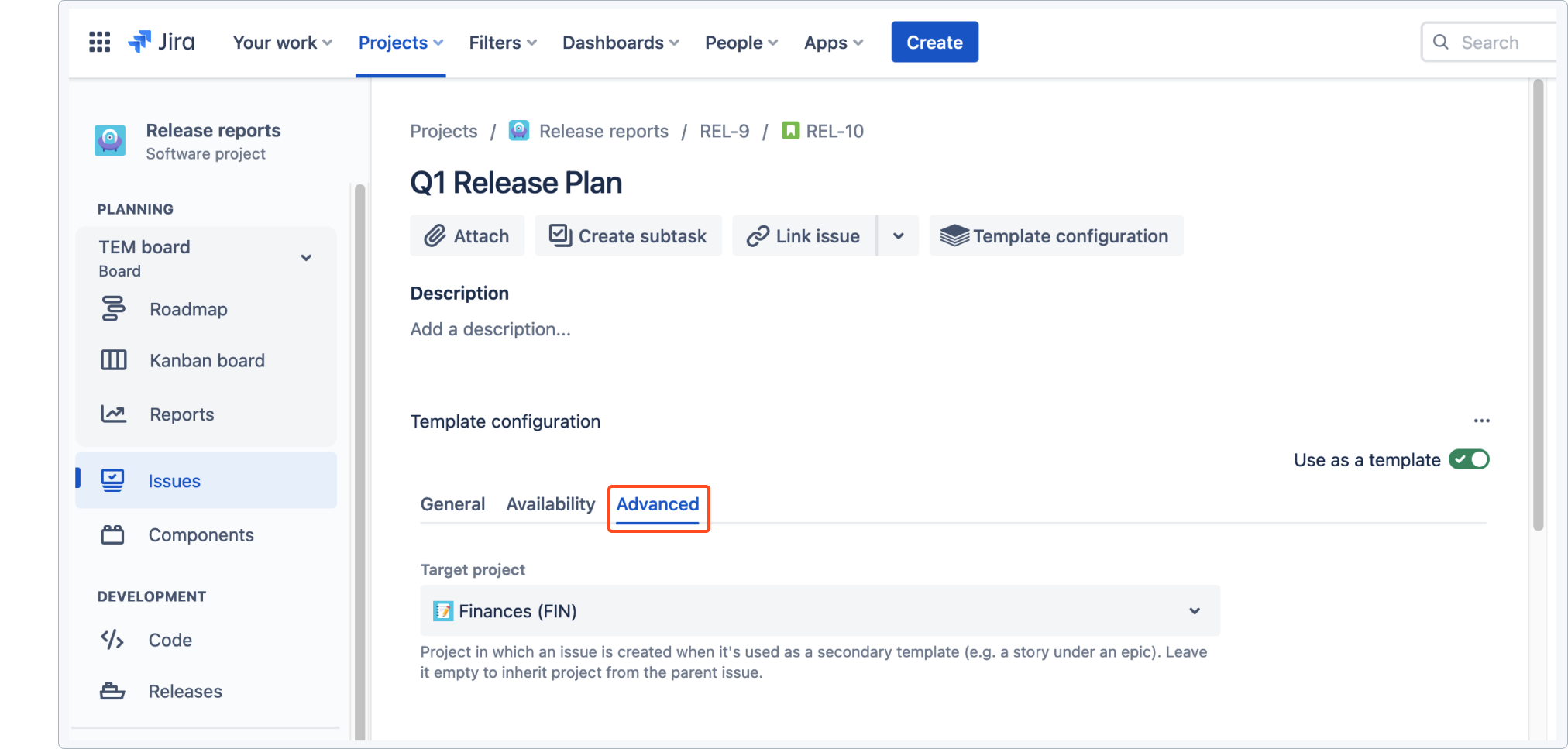 Issue Templates for Jira Cloud: Template Configuration