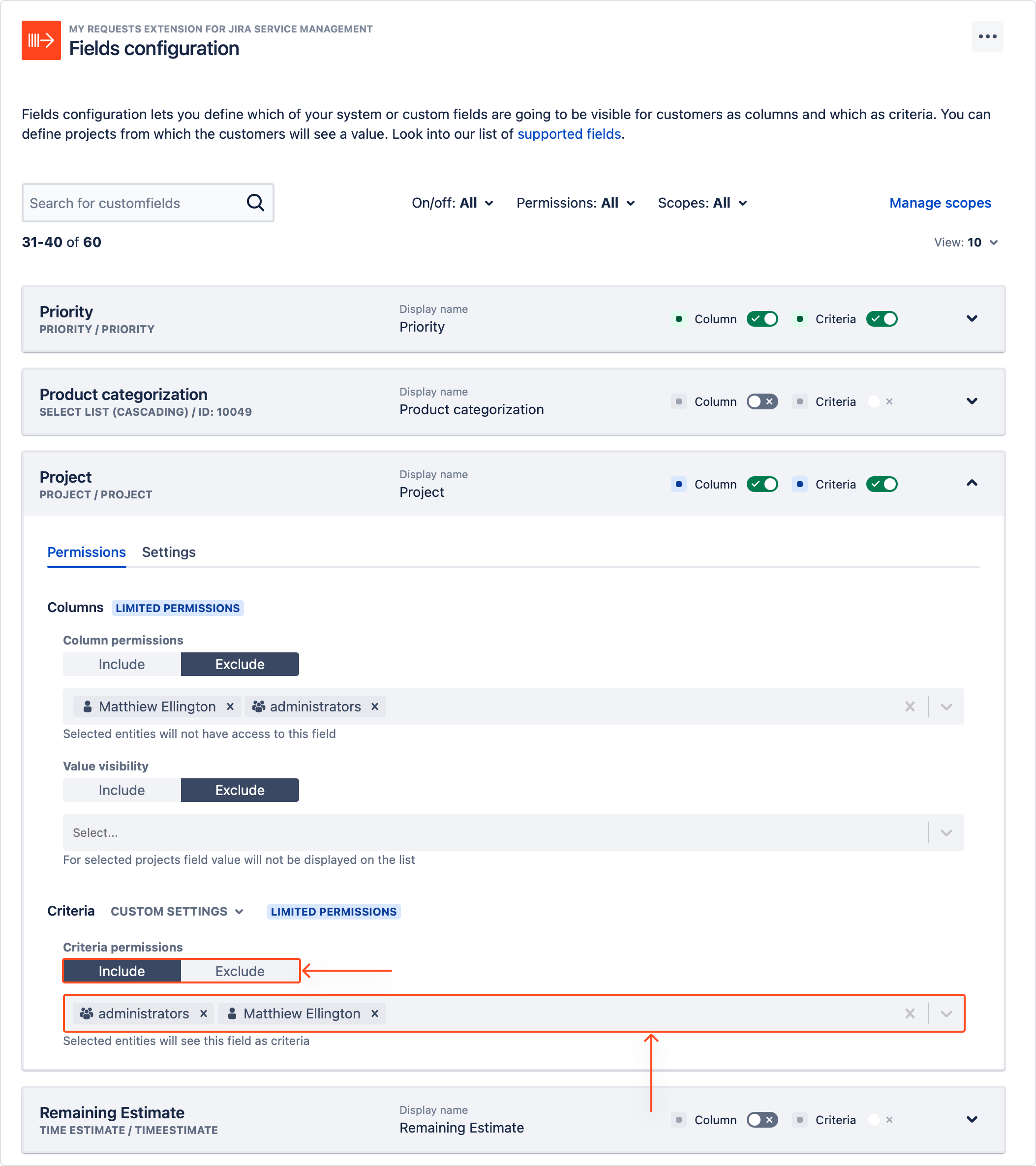 My Requests Extension - change my requests fields Jira service management