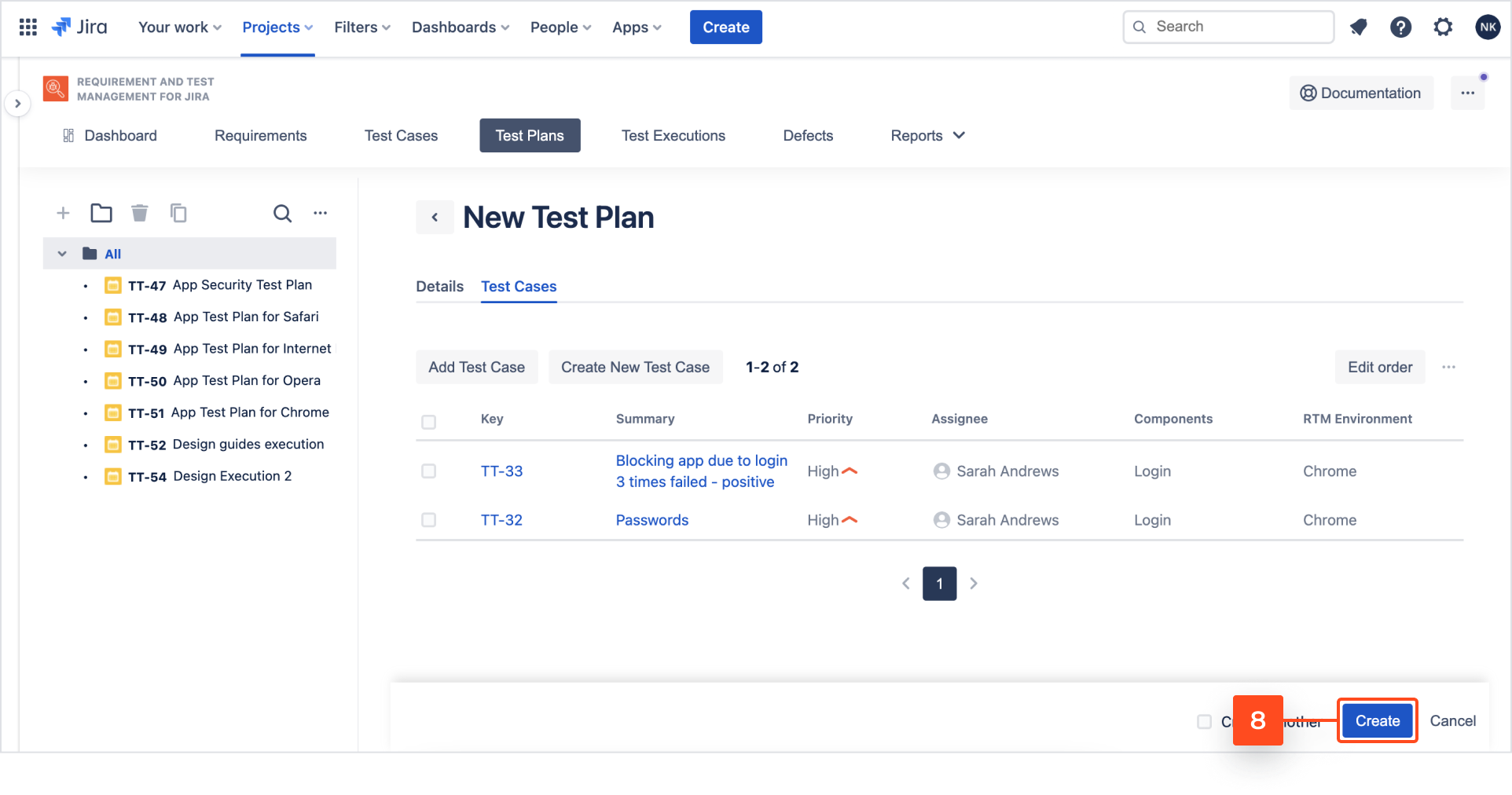 Test Cycles Management in Jira