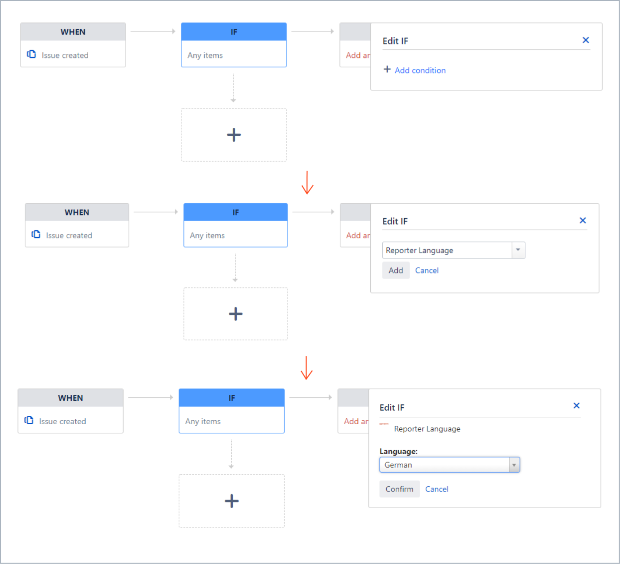 Creating If condition to set up automation rule using Jira Service Management automation plugin