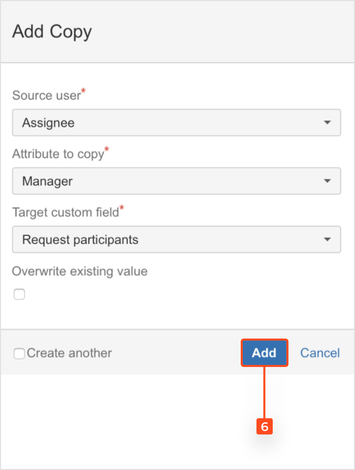 Active Directory Attributes Sync for Jira - Copy Property: Add Post Function