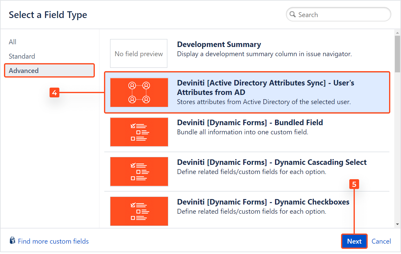 Active Directory Attributes Sync for Jira - Display AD attributes in Jira issues: Add custom field