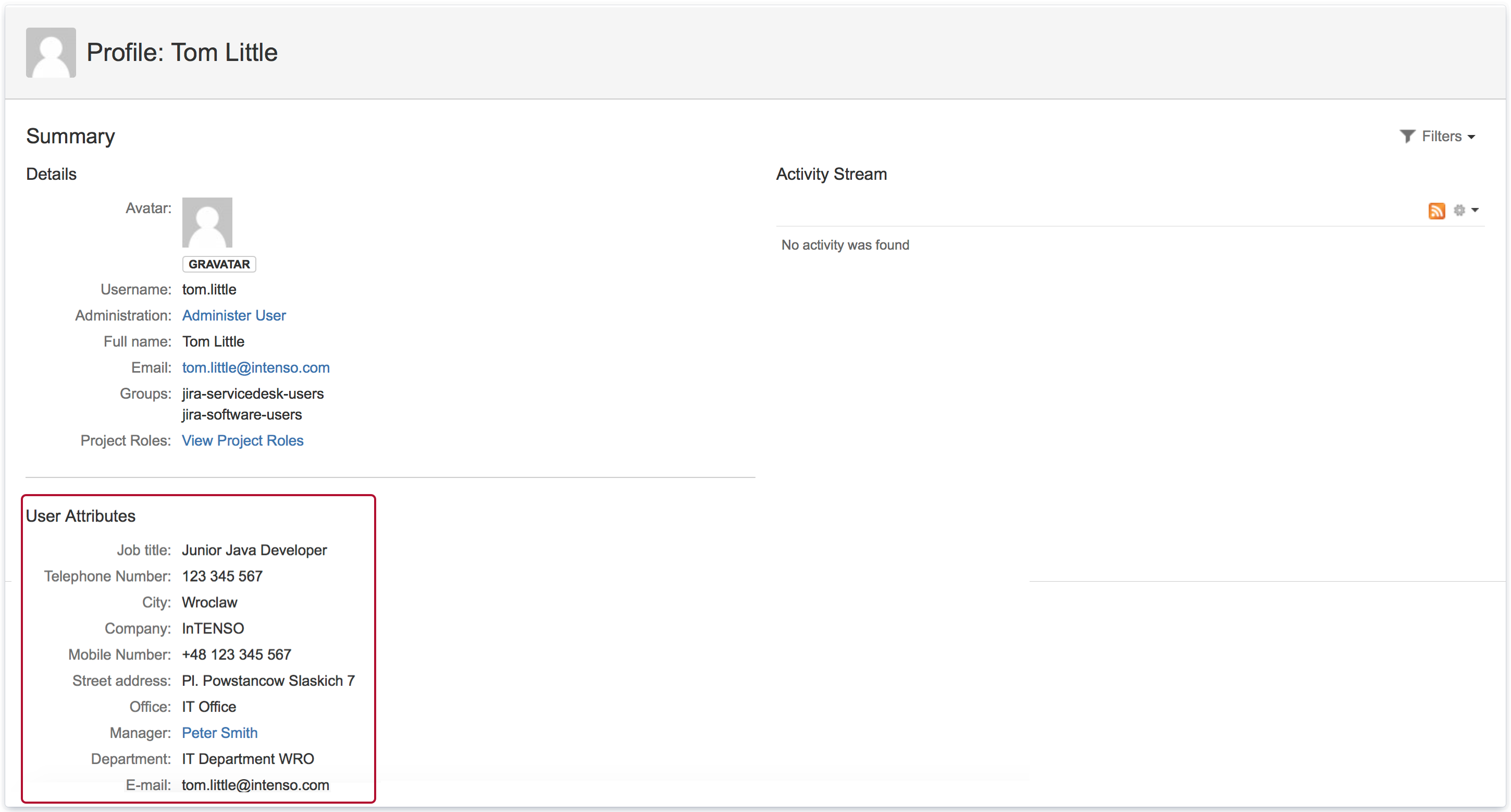 Active Directory Attributes Sync for Jira - Display AD attributes in Jira user accounts
