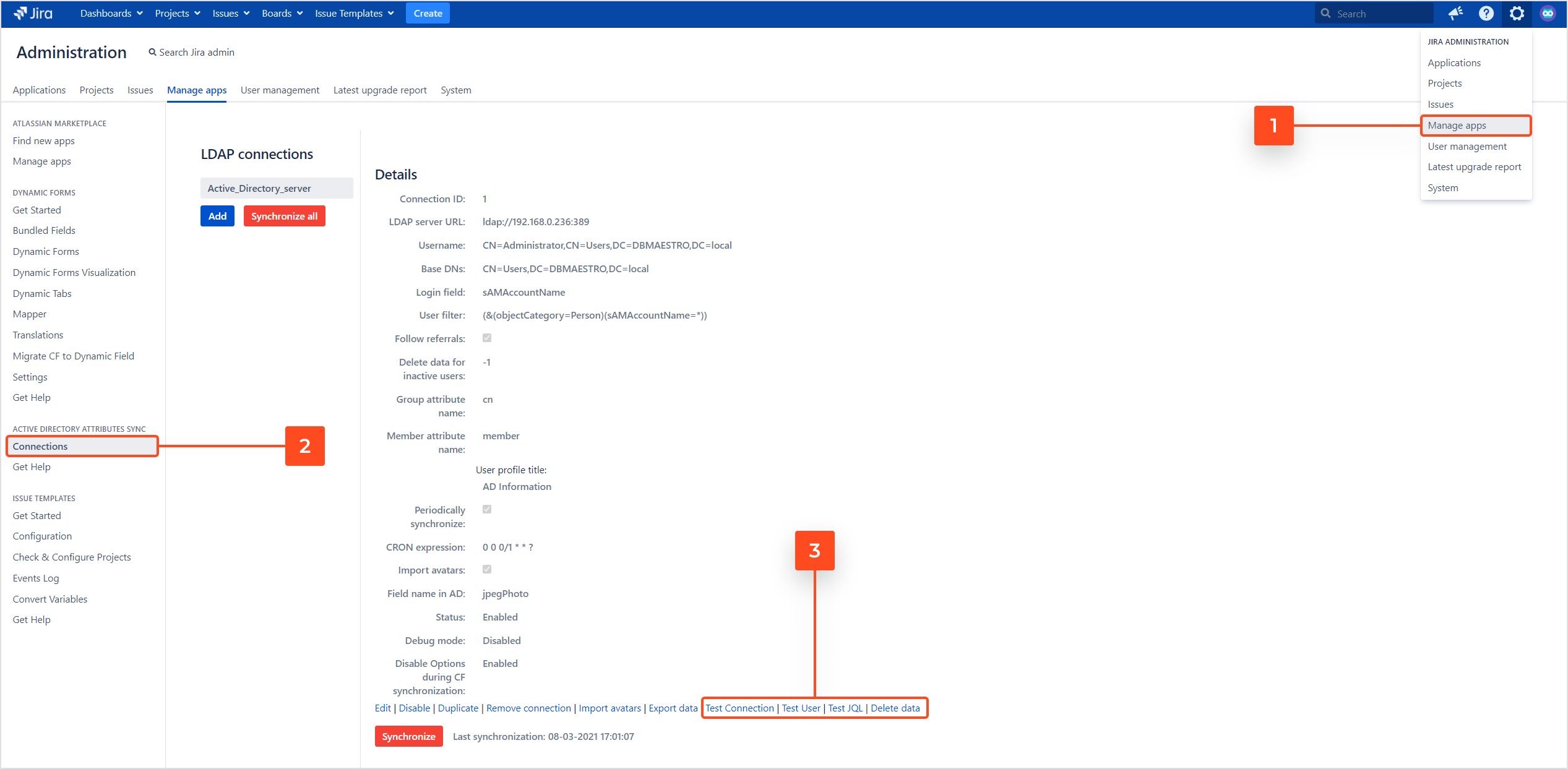 Active Directory Attributes Sync for Jira - Troubleshooting options