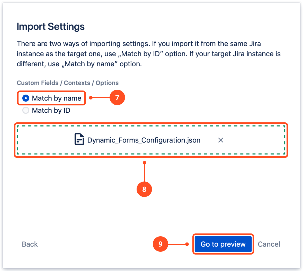 Dynamic Forms for Jira - Import Dynamic Forms configuration