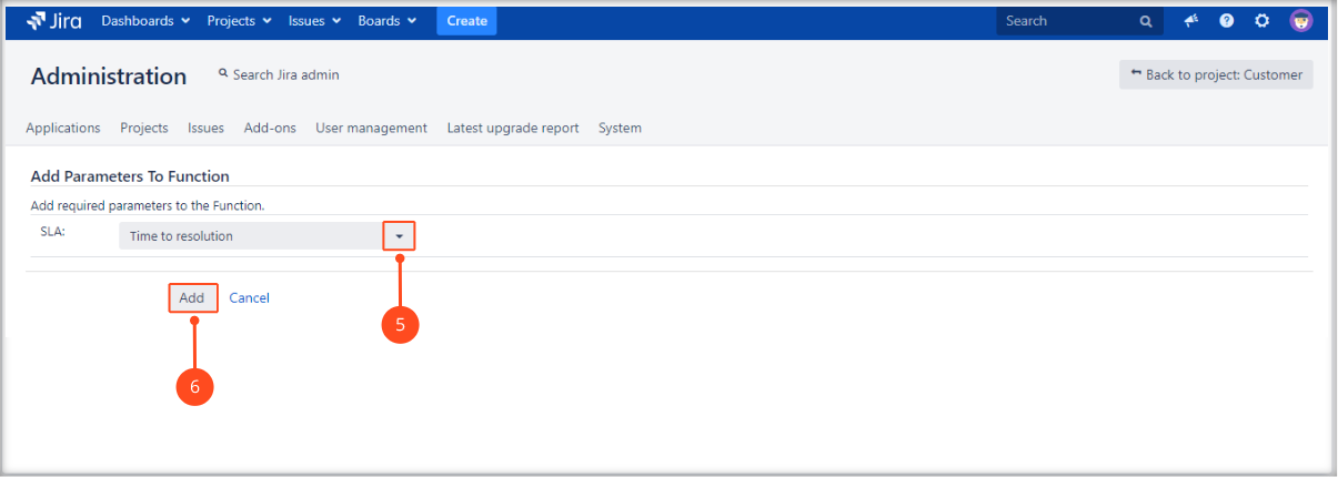 Creating Restart SLA post function with Extension for Jira Service Management by adding the SLA