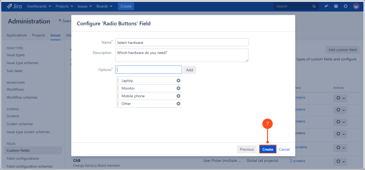 Extension for Jira Service Management - Radio button custom field in Multilevel structure
