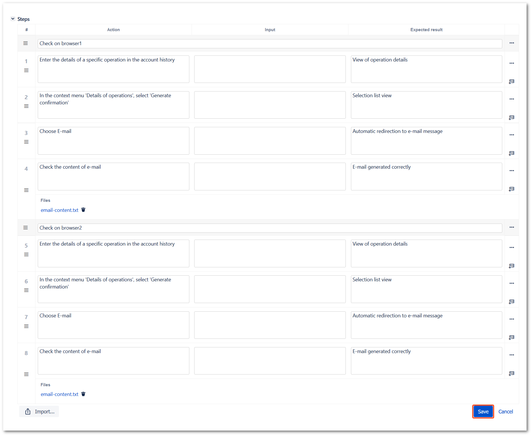 View steps with TestFLO Jira Test Management