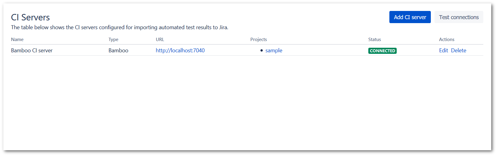 Bamboo CI server configuration in TestFLO - Test Management for Jira