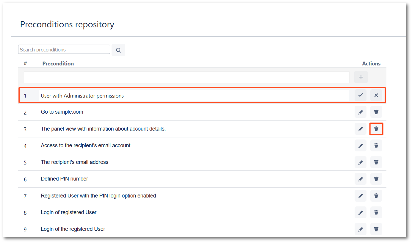 Use preconditions repository in TestFLO Jira Test Management