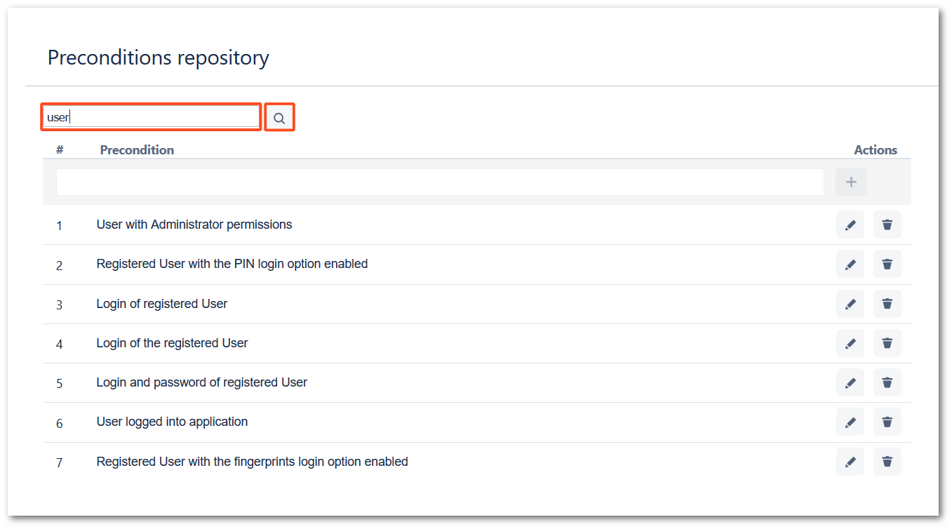 Use preconditions repository in TestFLO Jira Test Management